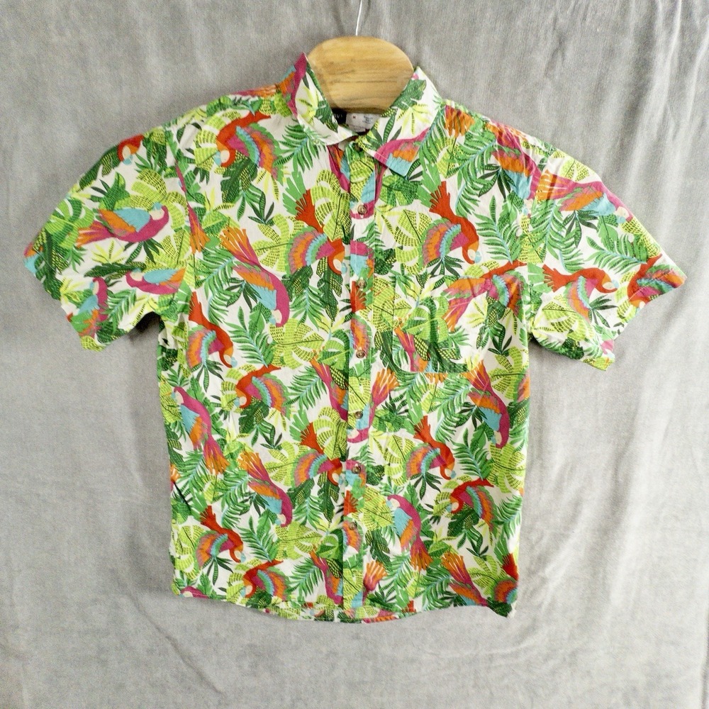 Old Navy Mens Medium Hawaiian 100% Cotton Shirt Resort Beach Cruise Vacation - Picture 1 of 8